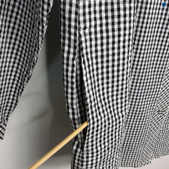 NWT Quacker Factory Gingham Colorful Embellished Button Up Tunic Top L Boho - Picture 6 of 10